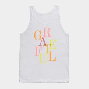 Grateful Falling Letters Tank Top